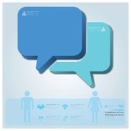 Business Infographic With Communication Speech Bubble Vector Design N3