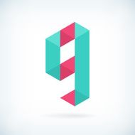 Modern letter G icon flat design element template N2