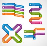 Set colorful infographics design elements Vector illustration