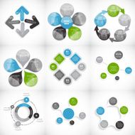 Collection of Infographic Templates for Business Vector Illustration N42