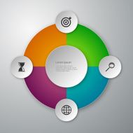 Vector illustration infographics paper circles N3