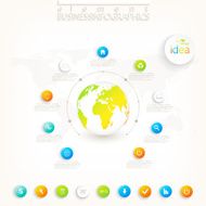Modern 3d infographic design with place for your text workflow N5