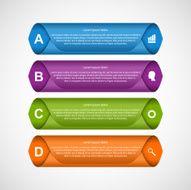Abstract Colorful 3D Ribbons Infographic