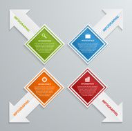 Vector abstract paper arrows infographic design template N2