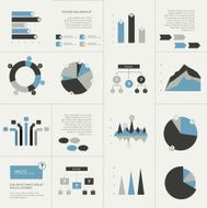 Big set of flat infographics elements N2