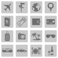 Vector Set of Travel and Vacation Icons N11