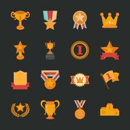 Prizes &amp; Awards icons flat design