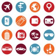 Vector Set of Travel and Vacation Icons N12