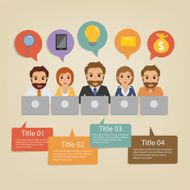 business people with infographic and icon N2