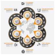 Road And Street Business Travel Curve Route Infographic Diagram N3