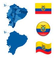 Ecuador Map and Flag Collection N2