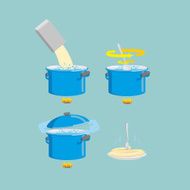 Cooking pasta icons set Vector illustration N2