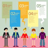 abstract pixel people infographics N2