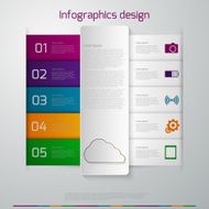 Vector illustration infographics paper strips N2