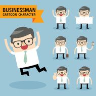 set of businessman characters poses N28