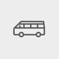 Minibus thin line icon N3