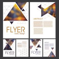 Vector flyer design template Modern colorful geometric background