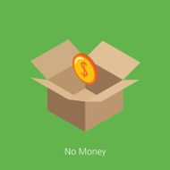 No money concept design 3d isometric vector illustration