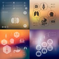 medicine infographic with unfocused background N107