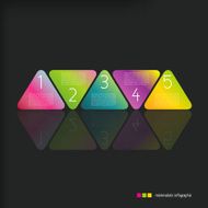 Colorful trigon paper bubble for speech