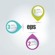Connected circle step by diagram vector Infographic
