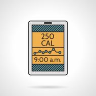 Calorie counter flat vector icon