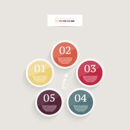 Infographics design template Business concept with 5 options N14