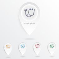 Infographic Abstract medical pointer Vector illustration