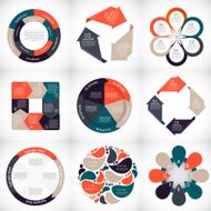 Collection of Infographic Templates for Business Vector Illustration N45