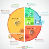 Flat infographics options banner N3