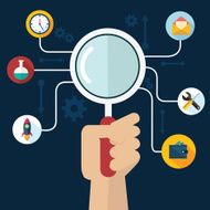 Infographics background seo optimization SEO concept Set icons N2