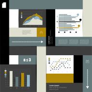 Square box diagram for infographics Modern flat template N2