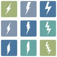 Vector Set of Thunder Lighting Icons N9