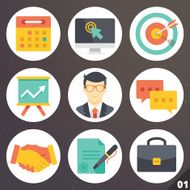 Colorful vector icons for web and mobile applications Set 1 N2