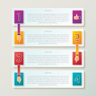 Abstract vector 4 steps infographic template in 3D style N5