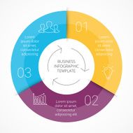 Vector circle line infographic Template for cycle diagram graph presentation N6