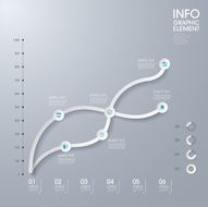 modern vector abstract line chart infographic elements N3