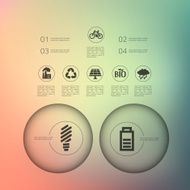 ecology infographic with unfocused background N58