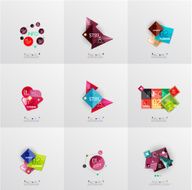 Set of paper graphic layouts N65