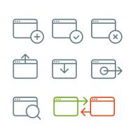 Different web browser icons set with rounded corners N5