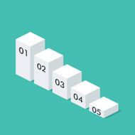 Isometric Chart Template Layout for Business Presentation