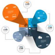 Modern 3d infographics for web banners mobile applications la N4