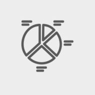 Pie chart thin line icon N4