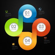 Modern business circle full color style options banner