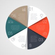 Vector circle infographic Template for cycle diagram graph presentation and N50