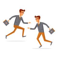 Flat people icons situations web infographic vector set Men lifestyle N28
