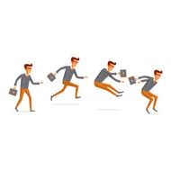 Flat people icons situations web infographic vector set Men lifestyle N31