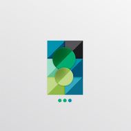 Modern abstract geometric info banner N392