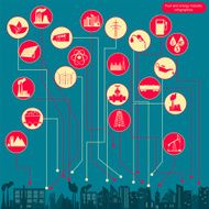 Fuel and energy industry infographic set elements N10
