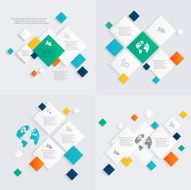 Set of infographics elements in modern flat business style N24